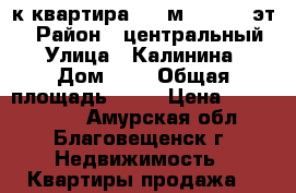  1-к квартира, 46 м², 10/14 эт. › Район ­ центральный › Улица ­ Калинина › Дом ­ 4 › Общая площадь ­ 46 › Цена ­ 3 300 000 - Амурская обл., Благовещенск г. Недвижимость » Квартиры продажа   